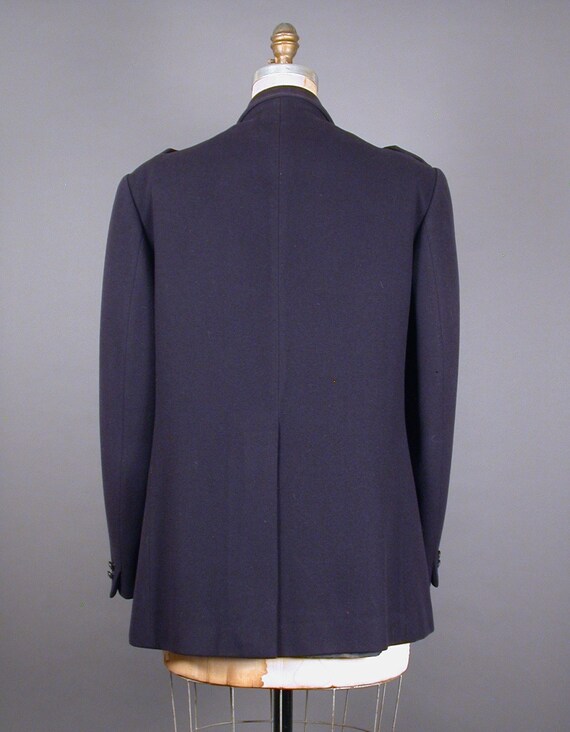 Vintage 1970s - PIERRE CARDIN - Navy Blue Wool Pe… - image 3
