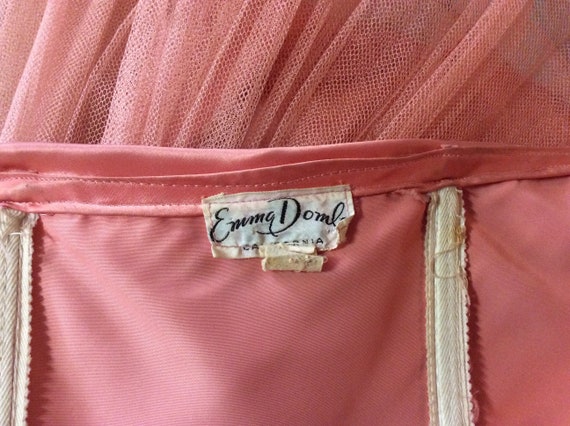 Vintage 1940s Peach Emma Domb Evening/Party Dress… - image 9