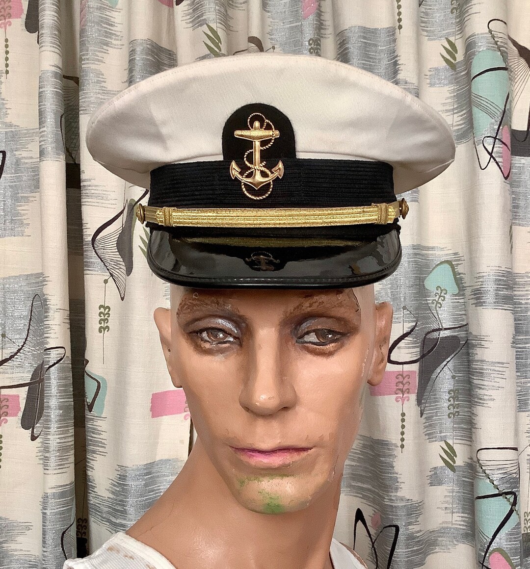Vintage BANCROFT Military Cap Navy Officer's Hat Etsy