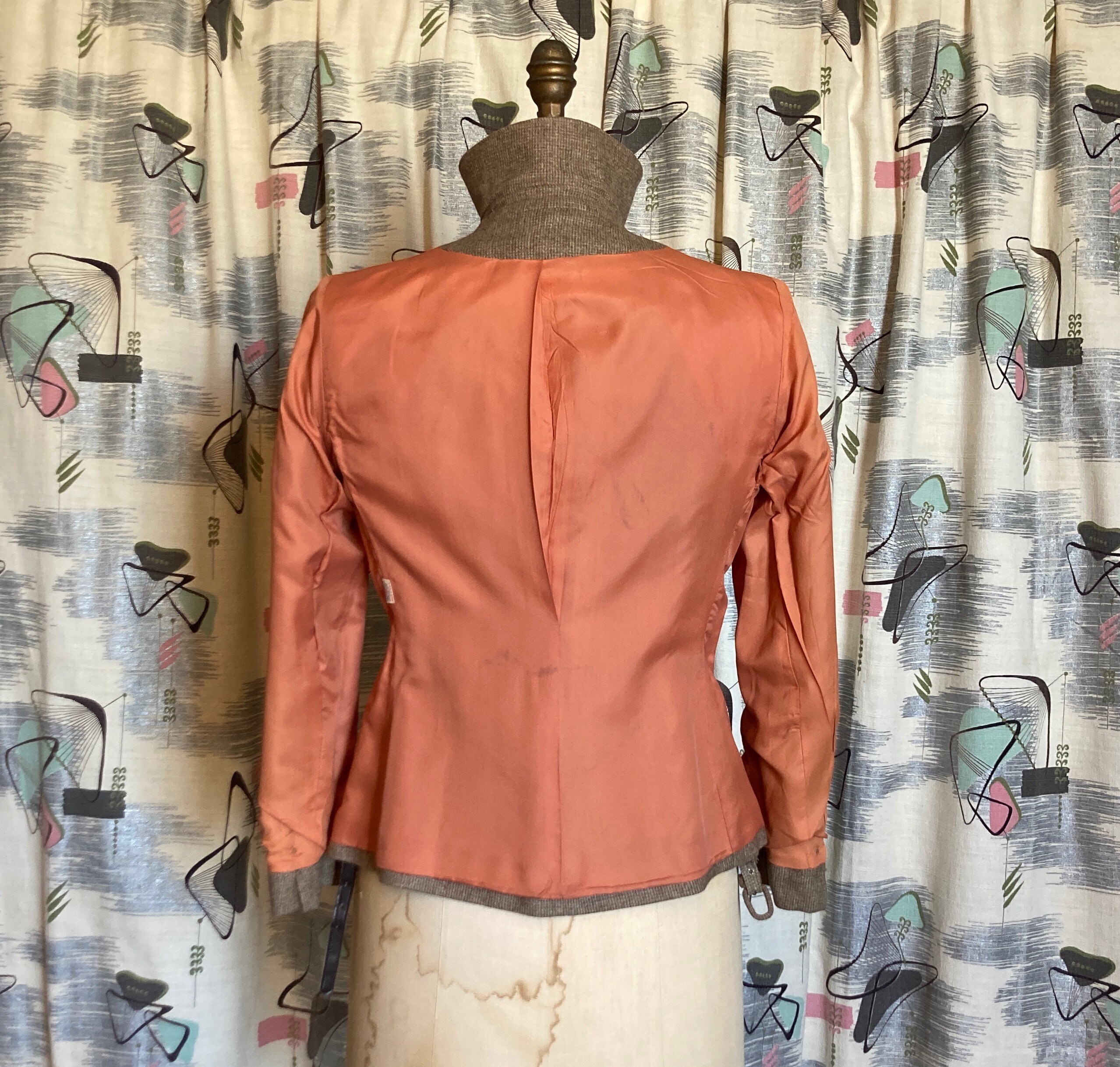 入荷中 LTD. FAIR COAT - 1970s Vintage - W Blazer Fitted Brown Light ジャケット・アウター