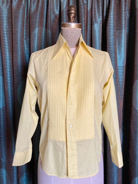 Vintage 1970s - AFTER SIX - Kid's Yellow Tuxedo Shirt - Etsy