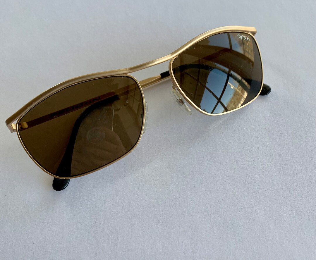 Vintage Spex Pelican Sunglasses Gold Rimmed Etsy