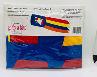 Vintage 1998 Go Fly A Kite Windsock Sailboat New Old Stock