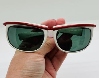 Vintage Foster Grant White And Red Sunglasses FREE SHIP
