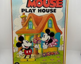 Vintage Mickey Mouse Play House 1980's Colorform Set