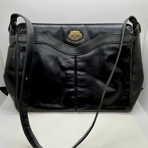 Vintage Etienne Aigner Black Leather Shoulder Bag Purse