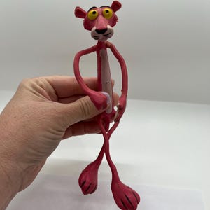 Vintage Pink Panther Bendable Long Rubber Figure No 5194 FREE