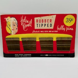 Vintage Mid Century Bobby Pins On Original Card