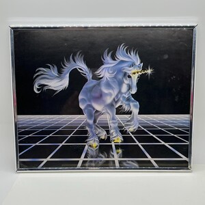 Vintage Unicorn the Grid Sue Dawe Carnival Mirror Prize Framed
