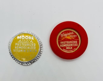 Vintage Milk Caps 2 PA Molkerei Werbung