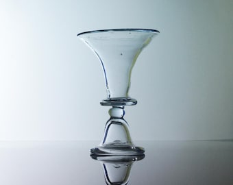 Free-blown glass goblet modelled after the shape of the so-called Buda Castle Goblet