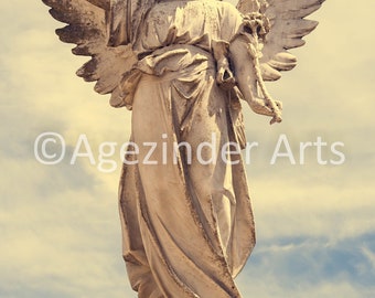 ESTATUA DEL ÁNGEL DE COLOR #1 Descarga de fotos digitales instantáneas fotografía de arte original