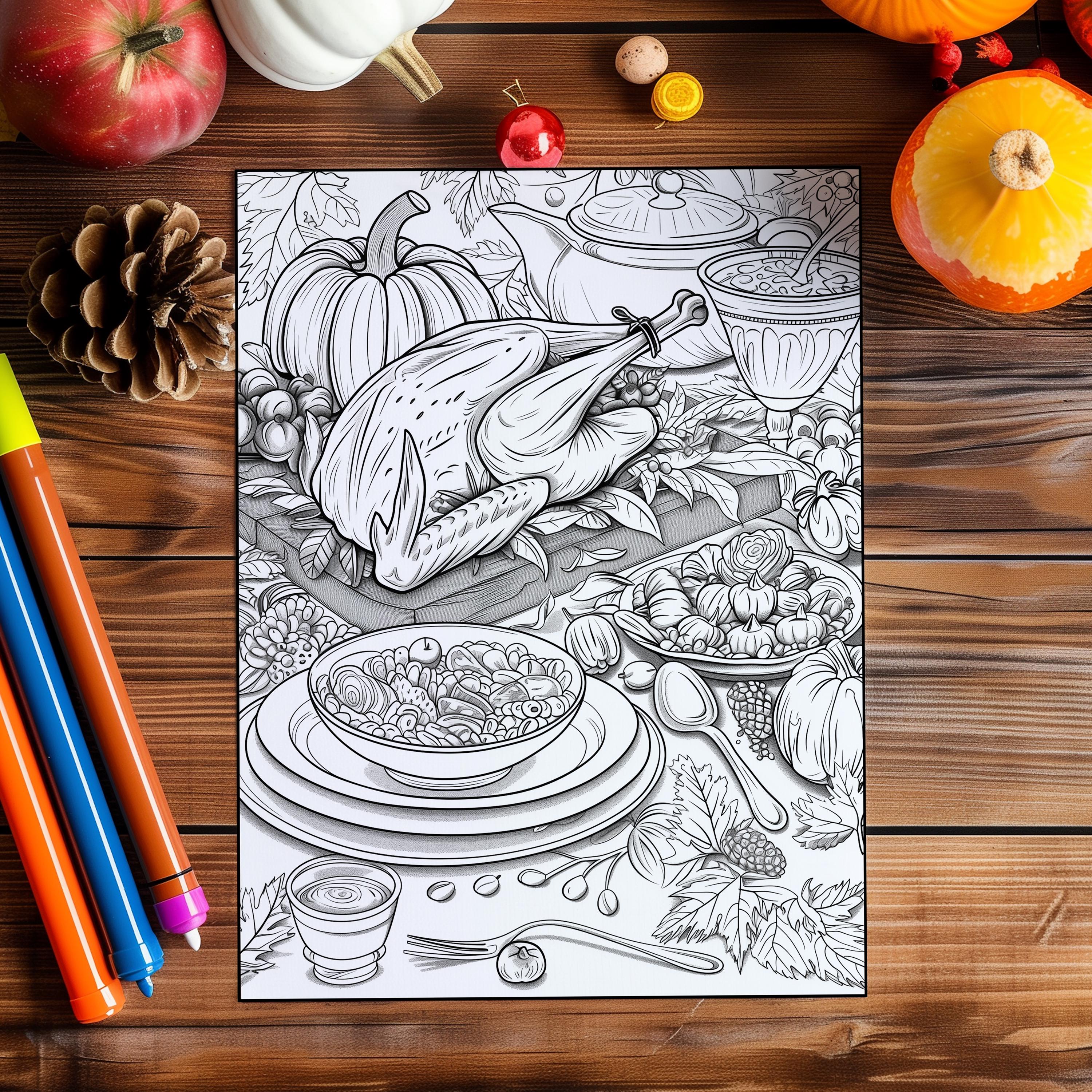 Printable Thanksgiving Meal Coloring Sheet Thanksgiving Activity Etsy printable-thanksgiving-meal-coloring-sheet-thanksgiving-activity-etsy