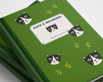 Personlig kattanteckningsbok: Anpassad husdjursporträttjournal, present till kattälskare