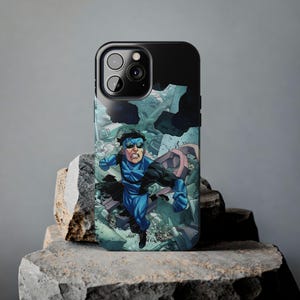 Invincible Mark vs ConQuest Bunte robuste Telefonhülle - Geschenk für Comic Fans, einzigartiges Cartoon Zubehör, Tv Show Cases, Fan Art Anime Geschenk