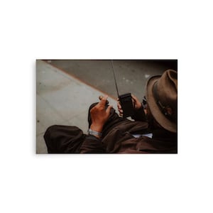 New York City Street Poster, Radio & Cigars, New York Photography, Brooklyn NY, Candid Street Photography, People On The Street