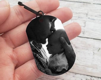 The Moment You Became My Daddy,Personalised Photo Keyring With New Born Baby Photo Gift,Gift for New Daddy Mommy,1st Father's Day Gift