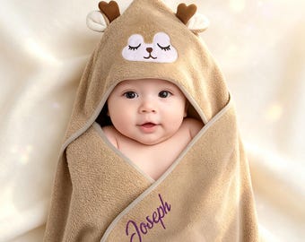 Personalized Baby Towel with Name, Baby Shower Gift, Soft Hooded Towel for Newborn, Baby Bath Towel, Custom Keepsake Baby Gift