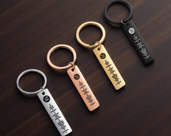 Custom Spotify Code Keychain, Personalized Music Scannable Keyring, Music Keychain, Valentines Gift for him her, Christmas Gift