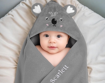 Personalized Baby Towel with Name, Baby Shower Gift, Soft Hooded Towel for Newborn, Baby Bath Towel, Custom Keepsake Baby Gift