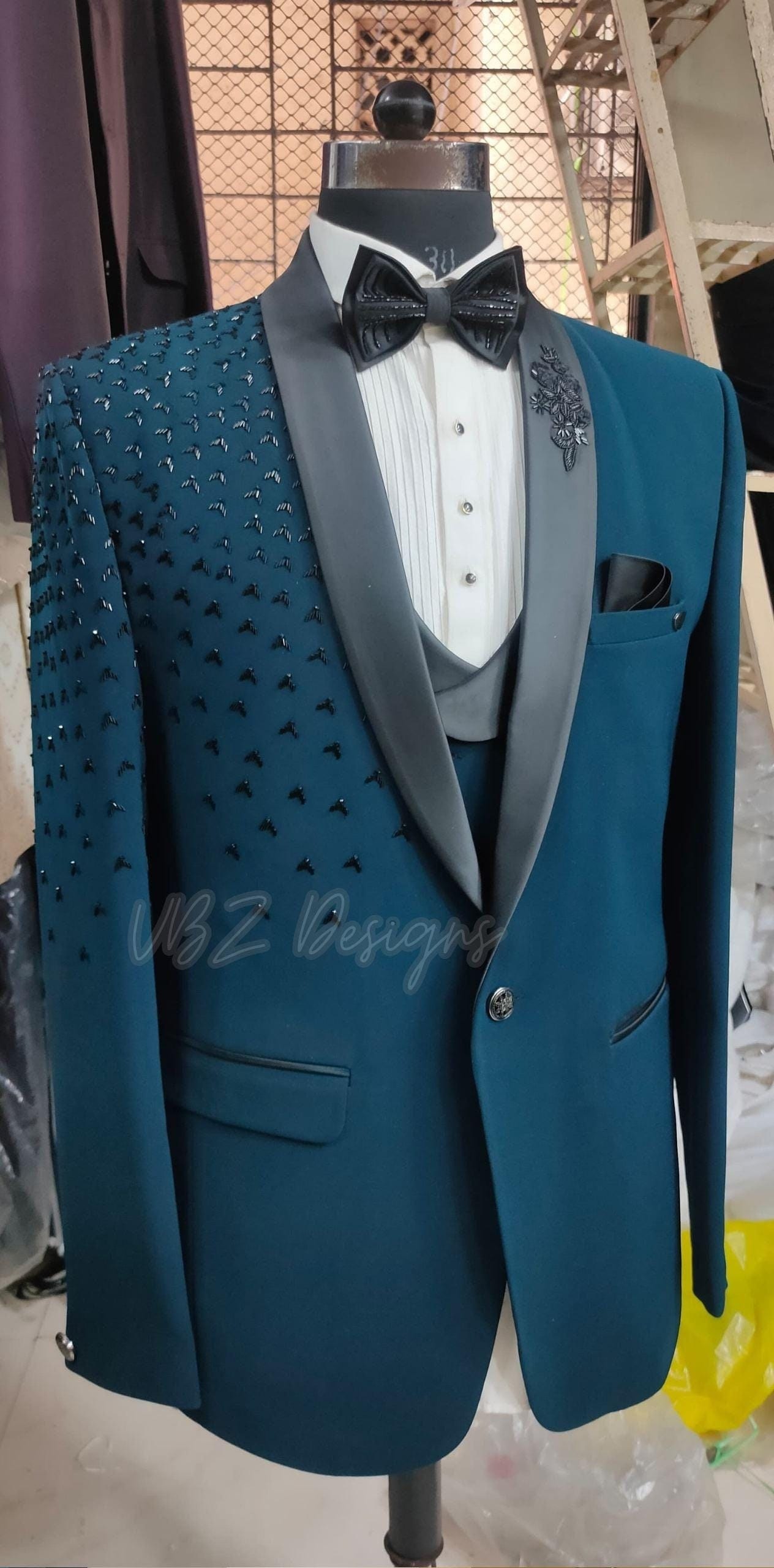 Buy Teal Tuxedo Online In India India