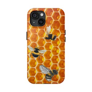 Bee-Inspired Phone Case, Eco-Friendly iPhone Cover, Honeycomb Design Beekeeper Gifts Nature Lover Accessory, Samsung Phone Case, iPhone Case