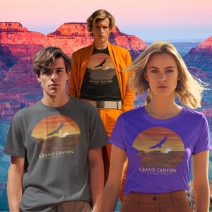 Grand Canyon National Park Shirt, Vulture Sunset Tee, Family Vacation Souvenir Shirt, Travel Gift, Arizona Grand Canyon, Desert Sunset Shirt