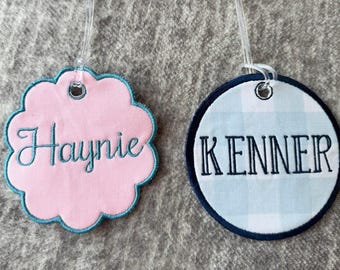 Embroidered Bag Tags