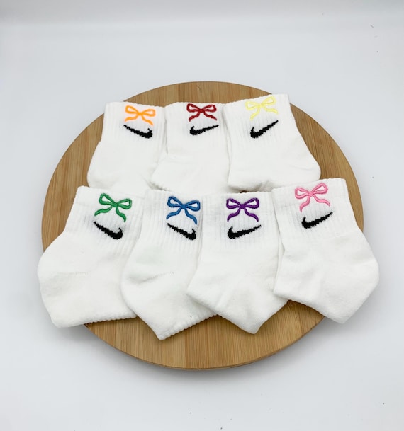 Custom Bow Nike Socks – Dri Fit Cushioned Cheer Socks