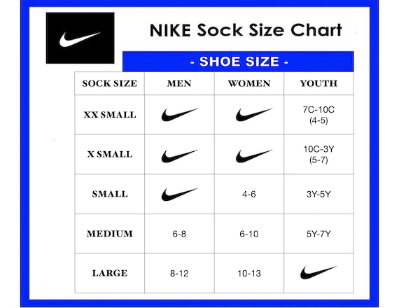 nike youth sock size chart