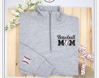 Sweat-shirt sport brodé pour maman | Baseball/Football/Football/Basketball/Tennis