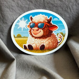 Cool Cow w/Sunglasses Sticker