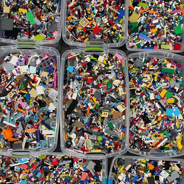 10 Lbs Bulk LEGO® Bricks: Genuine & Clean, Unsorted