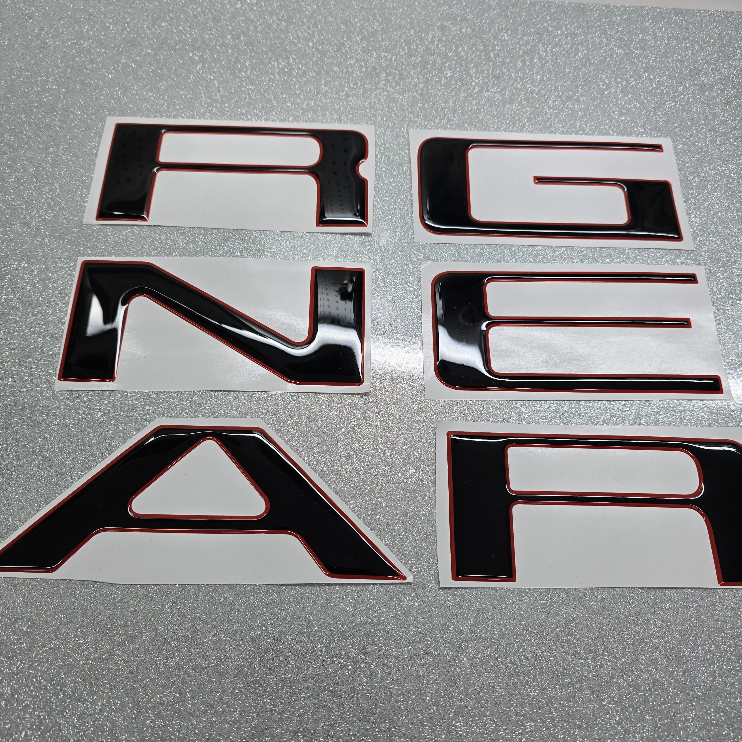3D Black Domed Raised Tailgate Letters For Honda Ridgeline 2024 2025 – Made In USA