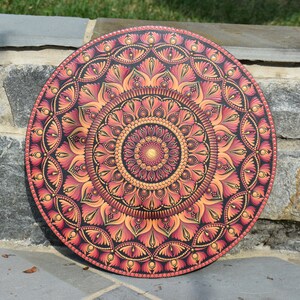 18" Hand Painted Mandala - Etsy