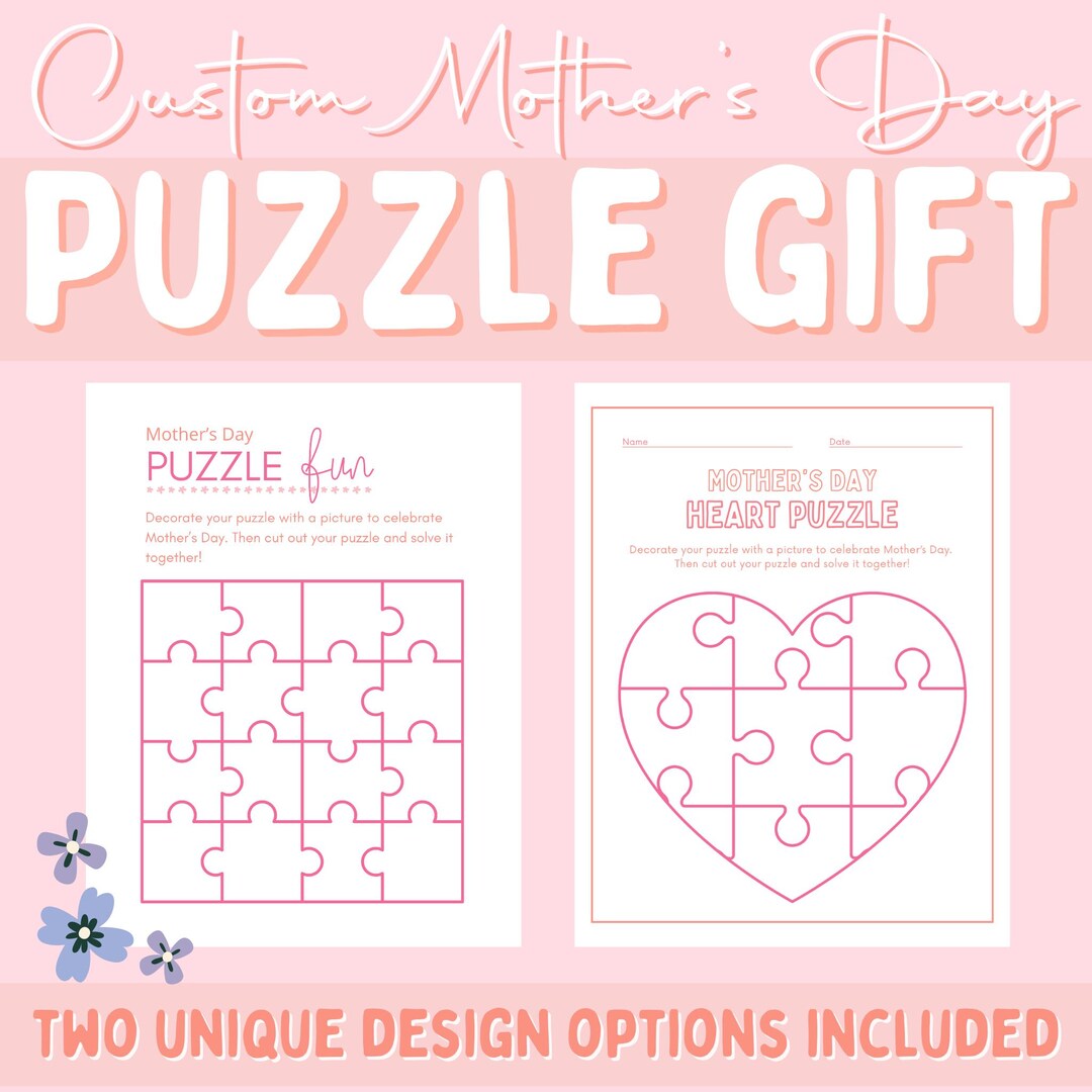 Custom Mother's Day Puzzle Template Interactive Card Personalized ...