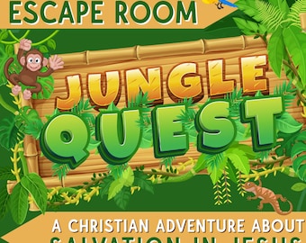 Juego digital de escape cristiano, rompecabezas de las Escrituras de la iglesia, búsqueda del tesoro bíblico, rompecabezas de lógica, escuela dominical para niños, grupo de jóvenes, discipulado, Escuela Bíblica de Verano