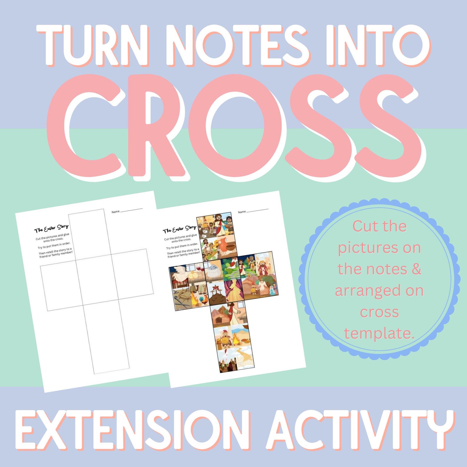 Holy Week Notepage Digital Holy Week and Easter Story Notes Extension Activities Sunday ...