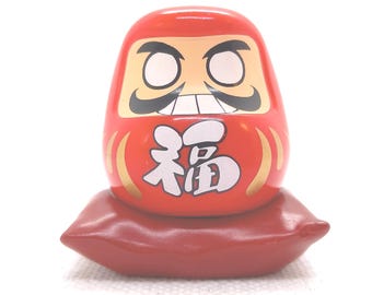 Muñeca Daruma con cojín, 4 cm de altura