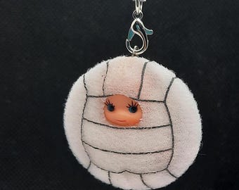 Muñeca Kewpie de voleibol con forma de ángel, 3 cm de alto
