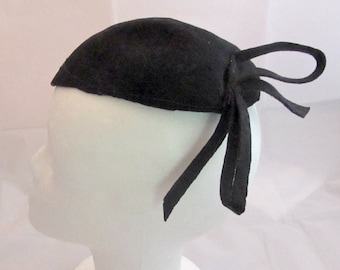 Skull Hugging Black Felt Hat Vintage 50's