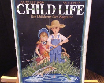 Child Life The Children's Own Magazine August 1929 vintage magazine