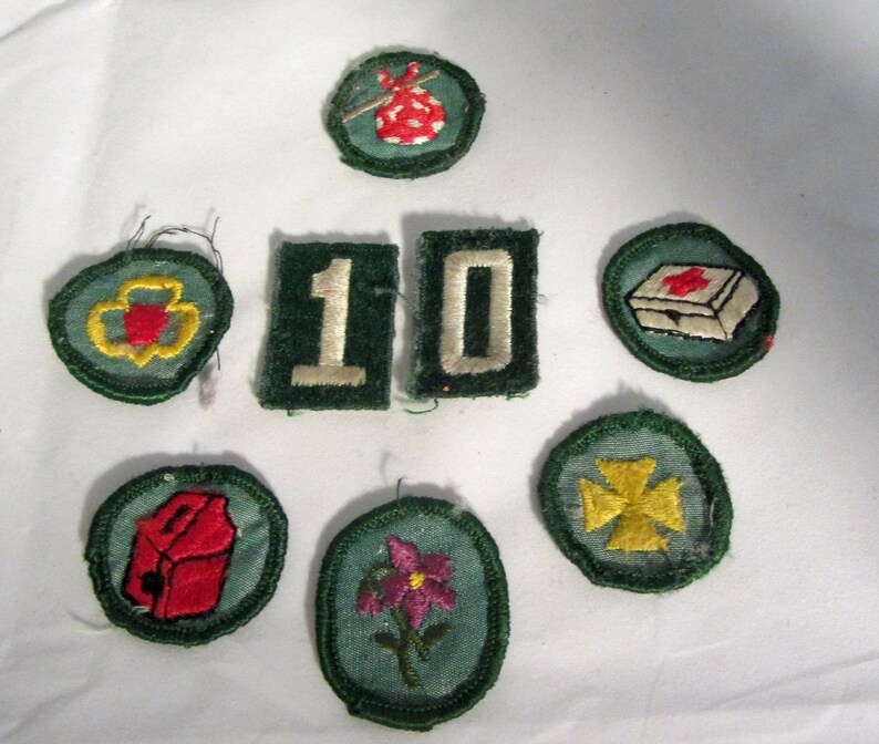6 Girl Scout Badges Vintage 60/'s