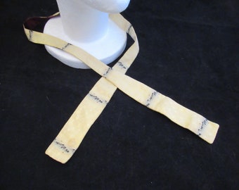 Adjustable Abstract Stripe Pattern Silk Bowtie Vintage 40's  Tieable Bowtie
