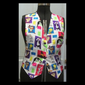 Adorable Loony Tunes Comic Ladies Vest Vintage 90&#39;s