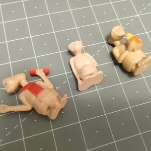 ET Miniature Solid Rubber Toy Vintage 80&#39;s Set of Three