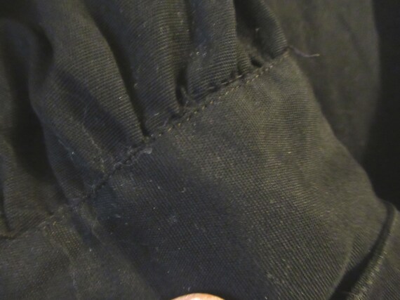Black Cotton Edwardian Dress Antique Work Dress R… - image 5