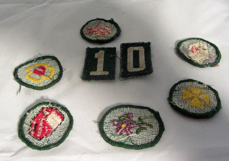 6 Girl Scout Badges Vintage 60/'s