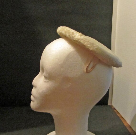 Pancake Hat Bleached Beaver Vintage 50's