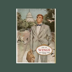 4 Vintage Wings magazines from the Literary Guild Review 1949 and 1950